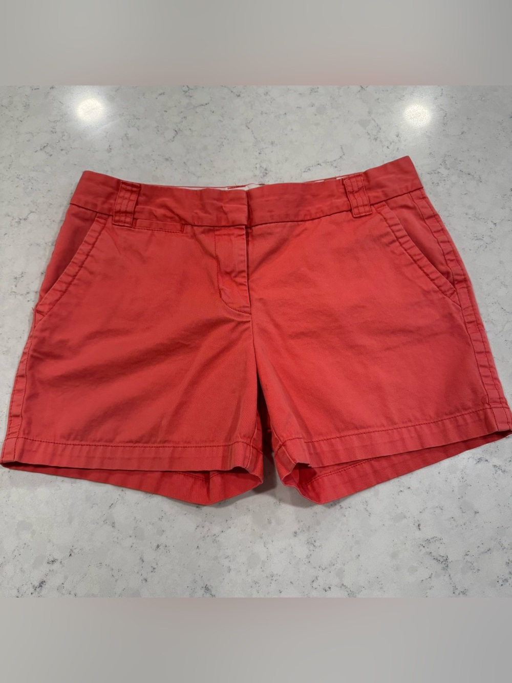 J. Crew Sz 8 Weathered Broken-In City Fit Chino Classic Twill Coral 100% Cotton